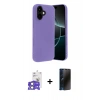MARSİLYAN™- iPhone 17 Kılıf Kozmos Yansıma Özel Seri - Siyah 3D Antistatik Hayalet Cam Ekran Koruyucu + Bilvis Titan Kamera Lens - AKYL
