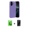 MARSİLYAN™- iPhone 17 Kılıf Kozmos Yansıma Özel Seri - Siyah 3D Antistatik Hayalet Cam Ekran Koruyucu + Raze Metal Kamera Lens - GI
