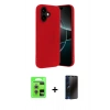 MARSİLYAN™- iPhone 17 Kılıf Kozmos Yansıma Özel Seri - Siyah 3D Antistatik Hayalet Cam Ekran Koruyucu + Raze Metal Kamera Lens - GS