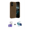 MARSİLYAN™- iPhone 17 Kılıf Kozmos Yansıma Özel Seri - Siyah 3D Antistatik Seramik Nano Ekran Koruyucu + Bilvis Titan Kamera Lens - AKMI