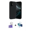 MARSİLYAN™- iPhone 17 Kılıf Kozmos Yansıma Özel Seri - Siyah 3D Antistatik Seramik Nano Ekran Koruyucu + Bilvis Titan Kamera Lens - AKYL