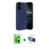 MARSİLYAN™- iPhone 17 Kılıf Kozmos Yansıma Özel Seri - Siyah 3D Antistatik Seramik Nano Ekran Koruyucu + Raze Metal Kamera Lens - AKYL
