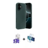 MARSİLYAN™- iPhone 17 Kılıf Kozmos Yansıma Özel Seri - Siyah 3D Antistatik Seramik Nano Ekran Koruyucu + Bilvis Titan Kamera Lens - AKYL