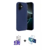 MARSİLYAN™- iPhone 17 Kılıf Kozmos Yansıma Özel Seri - Siyah 3D Antistatik Seramik Nano Ekran Koruyucu + Bilvis Titan Kamera Lens - GS