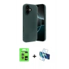 MARSİLYAN™- iPhone 17 Kılıf Kozmos Yansıma Özel Seri - Siyah 3D Antistatik Seramik Nano Ekran Koruyucu + Raze Metal Kamera Lens - AKMR