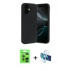 MARSİLYAN™- iPhone 17 Kılıf Kozmos Yansıma Özel Seri - Siyah 3D Antistatik Seramik Nano Ekran Koruyucu + Raze Metal Kamera Lens - AKYL