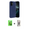 MARSİLYAN™- iPhone 17 Kılıf Kozmos Yansıma Özel Seri - Siyah Bilvis 3D Cam Ekran Koruyucu + Açık Yeşil Raze Metal Kamera Lens