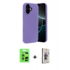 MARSİLYAN™- iPhone 17 Kılıf Kozmos Yansıma Özel Seri - Siyah Bilvis 3D Cam Ekran Koruyucu + Açık Yeşil Raze Metal Kamera Lens