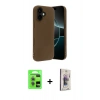 MARSİLYAN™- iPhone 17 Kılıf Kozmos Yansıma Özel Seri - Siyah Bilvis 3D Cam Ekran Koruyucu + Açık Yeşil Raze Metal Kamera Lens