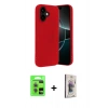 MARSİLYAN™- iPhone 17 Kılıf Kozmos Yansıma Özel Seri - Siyah Bilvis 3D Cam Ekran Koruyucu + Açık Yeşil Raze Metal Kamera Lens