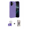 MARSİLYAN™- iPhone 17 Kılıf Kozmos Yansıma Özel Seri - Siyah Bilvis 3D Cam Ekran Koruyucu + Bilvis Titan Kamera Lens - LA