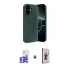 MARSİLYAN™- iPhone 17 Kılıf Kozmos Yansıma Özel Seri - Siyah Bilvis 3D Cam Ekran Koruyucu + Bilvis Titan Kamera Lens - GS