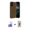 MARSİLYAN™- iPhone 17 Kılıf Kozmos Yansıma Özel Seri - Siyah Bilvis 3D Cam Ekran Koruyucu + Bilvis Titan Kamera Lens - AKMI