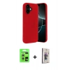 MARSİLYAN™- iPhone 17 Kılıf Kozmos Yansıma Özel Seri - Siyah Bilvis 3D Cam Ekran Koruyucu + Raze Metal Kamera Lens - GS