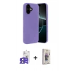 MARSİLYAN™- iPhone 17 Kılıf Kozmos Yansıma Özel Seri - Siyah Bilvis 3D Cam Ekran Koruyucu + Bilvis Titan Kamera Lens - SH