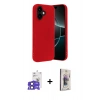 MARSİLYAN™- iPhone 17 Kılıf Kozmos Yansıma Özel Seri - Siyah Bilvis 3D Cam Ekran Koruyucu + Bilvis Titan Kamera Lens - SH