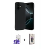 MARSİLYAN™- iPhone 17 Kılıf Kozmos Yansıma Özel Seri - Siyah Bilvis 3D Cam Ekran Koruyucu + Bilvis Titan Kamera Lens - SH