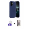 MARSİLYAN™- iPhone 17 Kılıf Kozmos Yansıma Özel Seri - Siyah Bilvis 3D Cam Ekran Koruyucu + Bilvis Titan Kamera Lens - SH