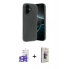 MARSİLYAN™- iPhone 17 Kılıf Kozmos Yansıma Özel Seri - Siyah Bilvis 3D Cam Ekran Koruyucu + Bilvis Titan Kamera Lens - SH