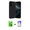 MARSİLYAN™- iPhone 17 Kılıf Kozmos Yansıma Özel Seri - Siyah Bilvis 5in1 3D Magic Cam Ekran Koruyucu + Raze Metal Kamera Lens - AKYL