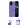 MARSİLYAN™- iPhone 17 Kılıf Kozmos Yansıma Özel Seri - Siyah Bilvis 5in1 3D Magic Cam Ekran Koruyucu + Bilvis Titan Kamera Lens - GS
