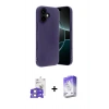 MARSİLYAN™- iPhone 17 Kılıf Kozmos Yansıma Özel Seri - Siyah Bilvis 5in1 3D Magic Cam Ekran Koruyucu + Bilvis Titan Kamera Lens - GS