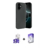 MARSİLYAN™- iPhone 17 Kılıf Kozmos Yansıma Özel Seri - Siyah Bilvis 5in1 3D Magic Cam Ekran Koruyucu + Bilvis Titan Kamera Lens - SH