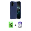 MARSİLYAN™- iPhone 17 Kılıf Kozmos Yansıma Özel Seri - Siyah Bilvis 5in1 3D Magic Cam Ekran Koruyucu + Gri Raze Metal Kamera Lens