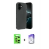 MARSİLYAN™- iPhone 17 Kılıf Kozmos Yansıma Özel Seri - Siyah Bilvis 5in1 3D Magic Cam Ekran Koruyucu + Raze Metal Kamera Lens - GS