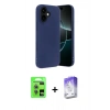 MARSİLYAN™- iPhone 17 Kılıf Kozmos Yansıma Özel Seri - Siyah Bilvis 5in1 3D Magic Cam Ekran Koruyucu + Raze Metal Kamera Lens - AKMI