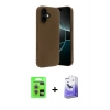 MARSİLYAN™- iPhone 17 Kılıf Kozmos Yansıma Özel Seri - Siyah Bilvis 5in1 5D Magic Hayalet Cam Ekran Koruyucu + Raze Metal Kamera Lens - AKMR