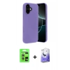 MARSİLYAN™- iPhone 17 Kılıf Kozmos Yansıma Özel Seri - Siyah Bilvis 5in1 5D Magic Hayalet Cam Ekran Koruyucu + Raze Metal Kamera Lens - AKMR