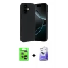 MARSİLYAN™- iPhone 17 Kılıf Kozmos Yansıma Özel Seri - Siyah Bilvis 5in1 5D Magic Hayalet Cam Ekran Koruyucu + Raze Metal Kamera Lens - AKYL