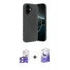 MARSİLYAN™- iPhone 17 Kılıf Kozmos Yansıma Özel Seri - Siyah Bilvis 5in1 5D Magic Hayalet Cam Ekran Koruyucu + Bilvis Titan Kamera Lens - AKYL