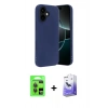 MARSİLYAN™- iPhone 17 Kılıf Kozmos Yansıma Özel Seri - Siyah Bilvis 5in1 5D Magic Hayalet Cam Ekran Koruyucu + Raze Metal Kamera Lens - GI