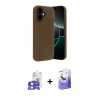 MARSİLYAN™- iPhone 17 Kılıf Kozmos Yansıma Özel Seri - Siyah Bilvis 5in1 5D Magic Hayalet Cam Ekran Koruyucu + Bilvis Titan Kamera Lens - LA