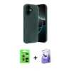 MARSİLYAN™- iPhone 17 Kılıf Kozmos Yansıma Özel Seri - Siyah Bilvis 5in1 5D Magic Hayalet Cam Ekran Koruyucu + Raze Metal Kamera Lens - AKMR