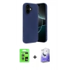 MARSİLYAN™- iPhone 17 Kılıf Kozmos Yansıma Özel Seri - Siyah Bilvis 5in1 5D Magic Hayalet Cam Ekran Koruyucu + Raze Metal Kamera Lens - AKMI