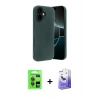 MARSİLYAN™- iPhone 17 Kılıf Kozmos Yansıma Özel Seri - Siyah Bilvis 5in1 5D Magic Hayalet Cam Ekran Koruyucu + Raze Metal Kamera Lens - GI