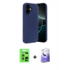 MARSİLYAN™- iPhone 17 Kılıf Kozmos Yansıma Özel Seri - Siyah Bilvis 5in1 5D Magic Hayalet Cam Ekran Koruyucu + Raze Metal Kamera Lens - AKYL
