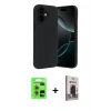 MARSİLYAN™- iPhone 17 Kılıf Kozmos Yansıma Özel Seri - Siyah Bilvis Hayalet Cam Ekran Koruyucu + Raze Metal Kamera Lens - AKYL