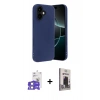 MARSİLYAN™- iPhone 17 Kılıf Kozmos Yansıma Özel Seri - Siyah Bilvis Hayalet Cam Ekran Koruyucu + Bilvis Titan Kamera Lens - LA