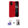 MARSİLYAN™- iPhone 17 Kılıf Kozmos Yansıma Özel Seri - Siyah Bilvis Hayalet Cam Ekran Koruyucu + Bilvis Titan Kamera Lens - LA