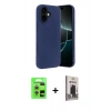 MARSİLYAN™- iPhone 17 Kılıf Kozmos Yansıma Özel Seri - Siyah Bilvis Hayalet Cam Ekran Koruyucu + Raze Metal Kamera Lens - GS