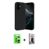 MARSİLYAN™- iPhone 17 Kılıf Kozmos Yansıma Özel Seri - Siyah Bilvis Hayalet Cam Ekran Koruyucu + Raze Metal Kamera Lens - GS