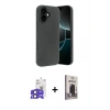 MARSİLYAN™- iPhone 17 Kılıf Kozmos Yansıma Özel Seri - Siyah Bilvis Hayalet Cam Ekran Koruyucu + Bilvis Titan Kamera Lens - SH