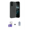 MARSİLYAN™- iPhone 17 Kılıf Kozmos Yansıma Özel Seri - Siyah Joko Magic 5D Cam + Bilvis Titan Kamera Lens - GS