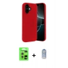 MARSİLYAN™- iPhone 17 Kılıf Kozmos Yansıma Özel Seri - Siyah Joko Magic 5D Cam + Gümüş Raze Metal Kamera Lens
