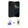 MARSİLYAN™- iPhone 17 Kılıf Kozmos Yansıma Özel Seri - Siyah Joko Magic 5D Hayalet Cam + Bilvis Titan Kamera Lens - GS