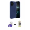 MARSİLYAN™- iPhone 17 Kılıf Kozmos Yansıma Özel Seri - Siyah Joko Magic 5D Hayalet Cam + Siyah Bilvis Titan Kamera Lens